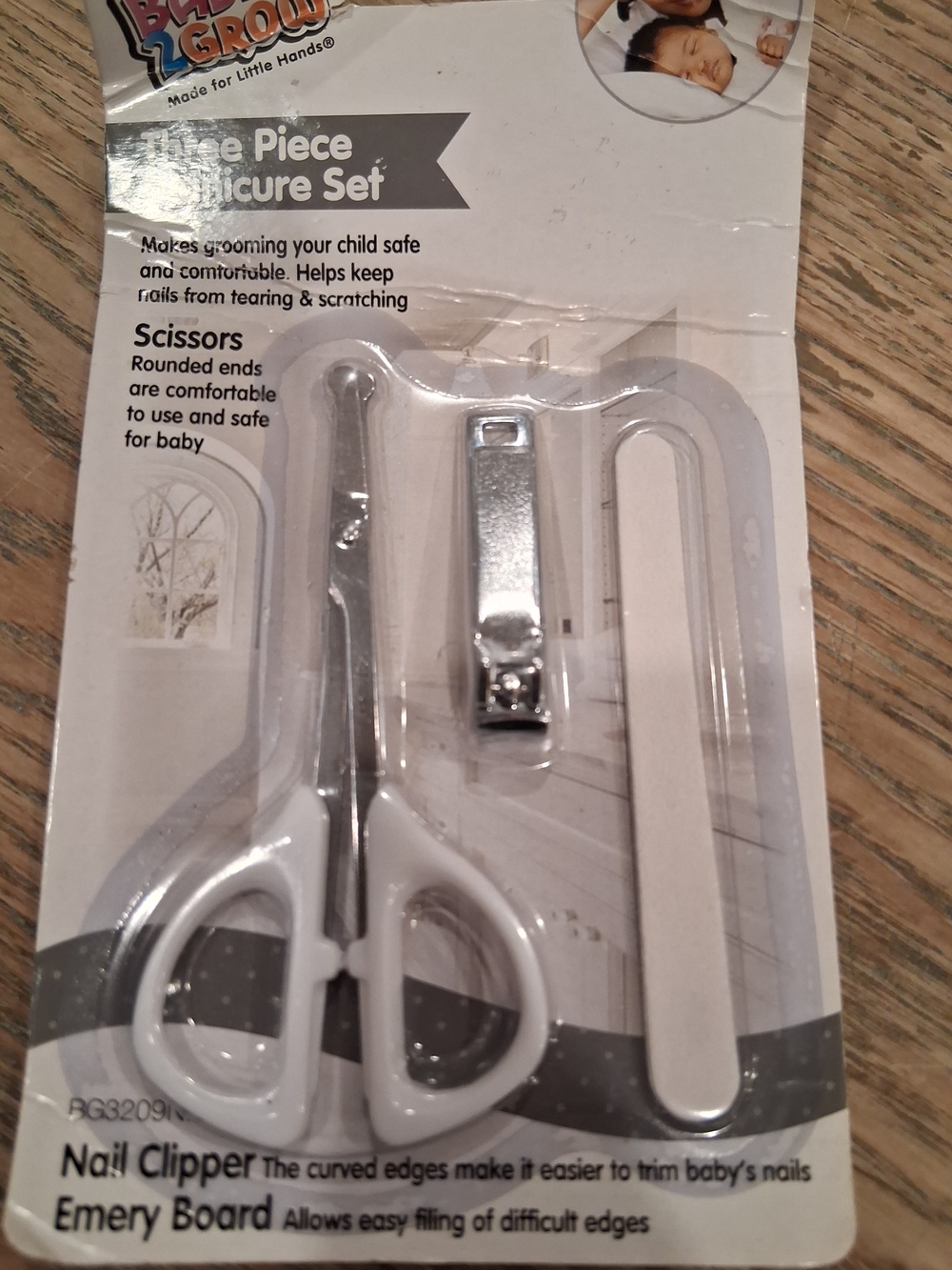 Baby Nail Care Set - White & Silver Manicure Tools